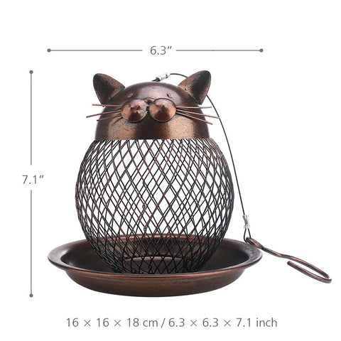 Squirrel-deterrent design helps protect seeds from nibblers.