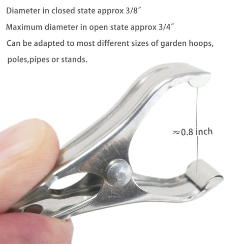 Samhopo 2-inch garden clip close-up highlights thick spring and secure grip.