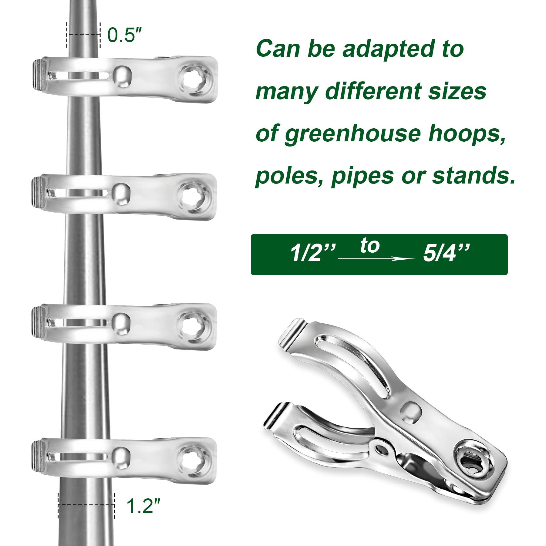 Samhopo greenhouse clip closeup highlights sturdy springs and tight grip