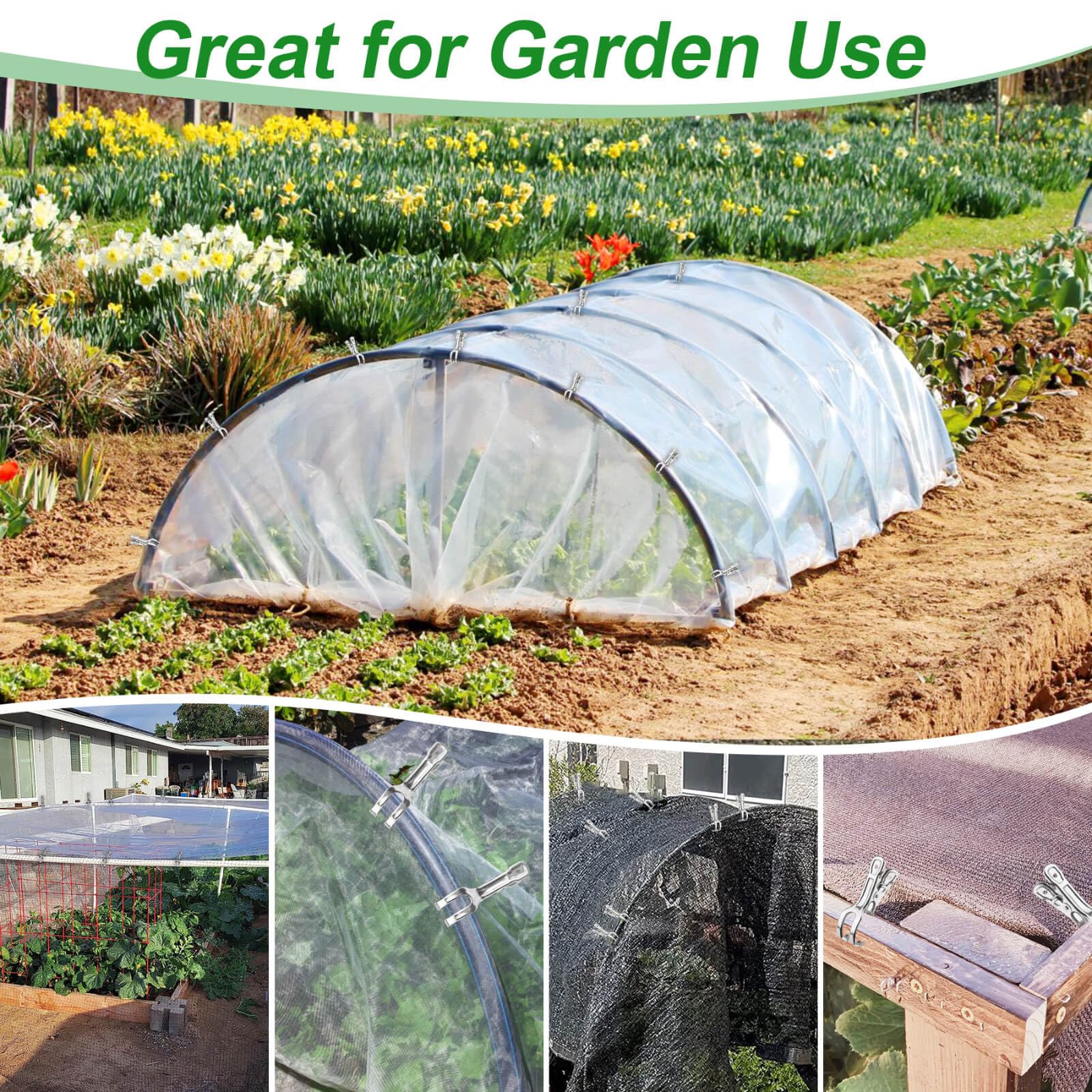 Samhopo stainless steel body garden clip for durability.