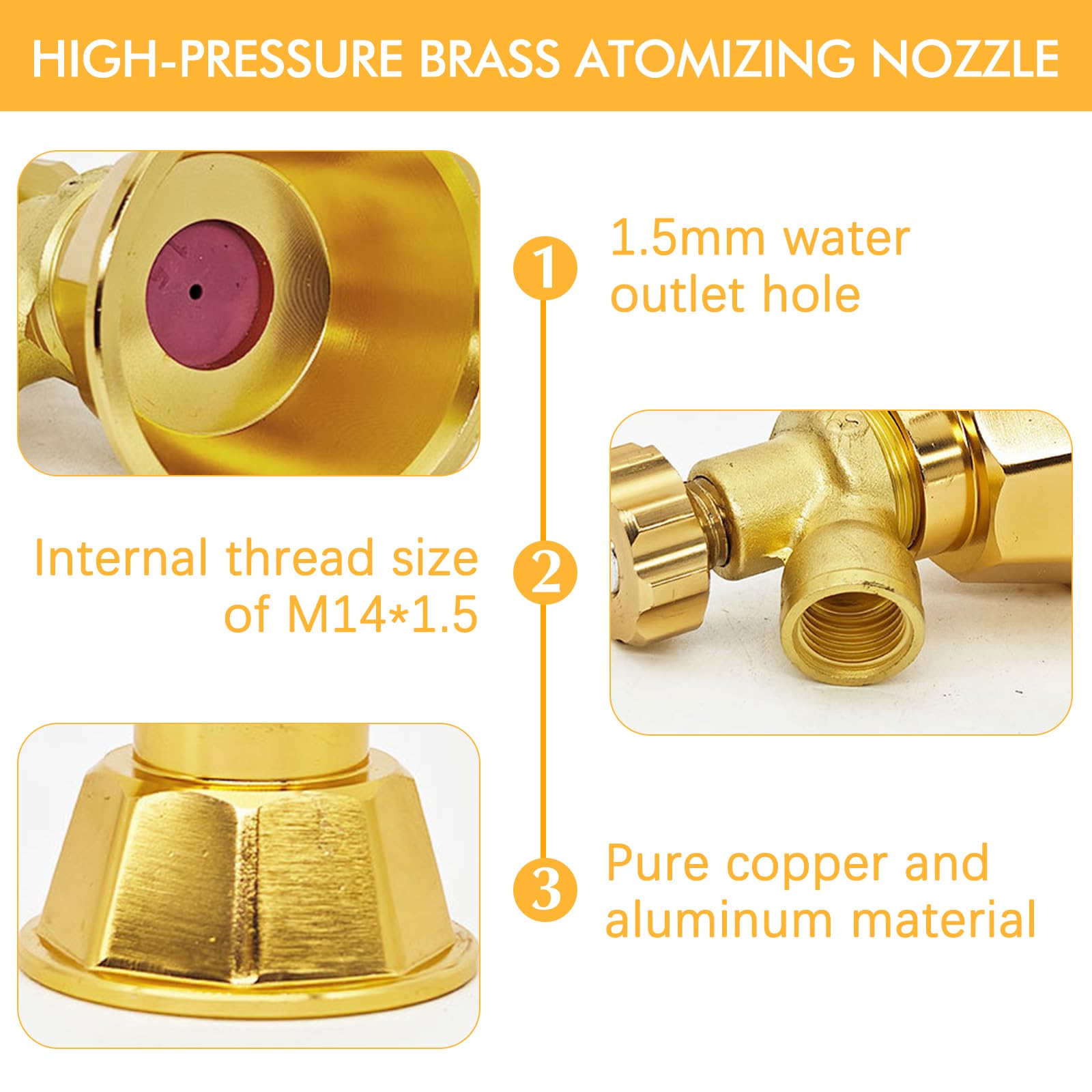 SAMIQU brass atomizing nozzle garden irrigation setup in action.