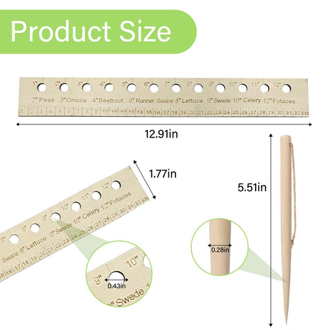 SAMIQU easy-clean seed spacing tool after planting.