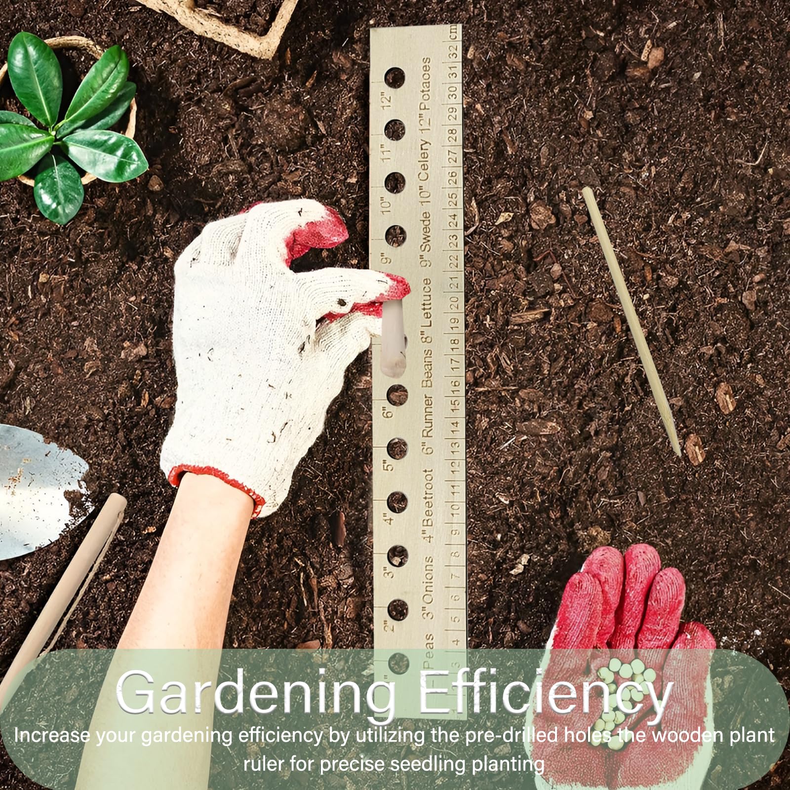SAMIQU sustainable wood material supports eco-friendly gardening gear.