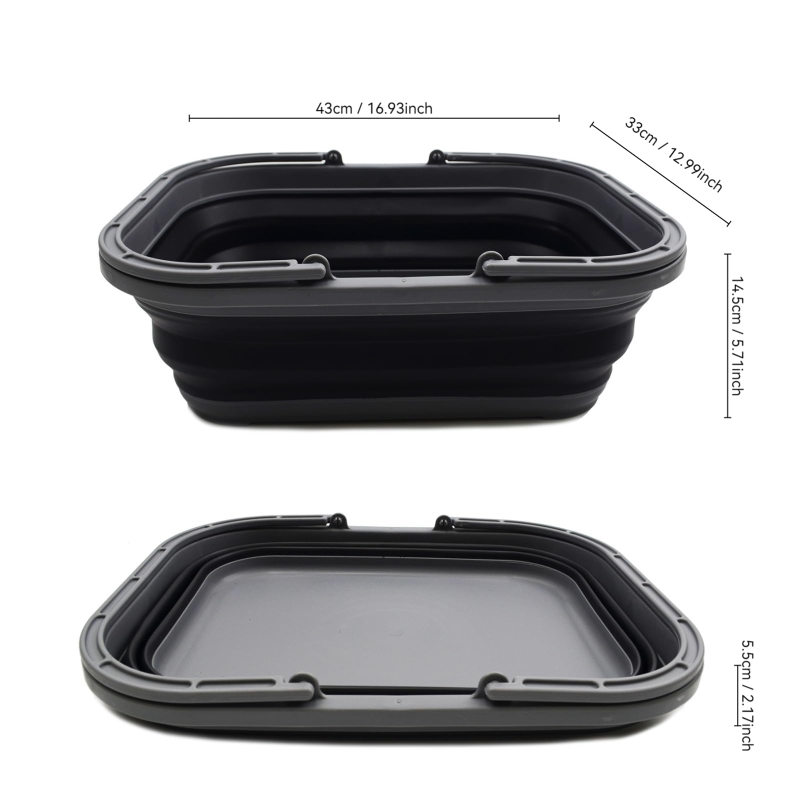 SAMMART collapsible tub folded flat saves space in small apartments.
