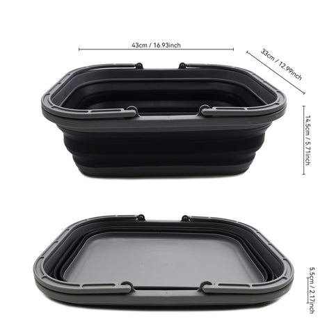 SAMMART collapsible tub folded flat saves space in small apartments.