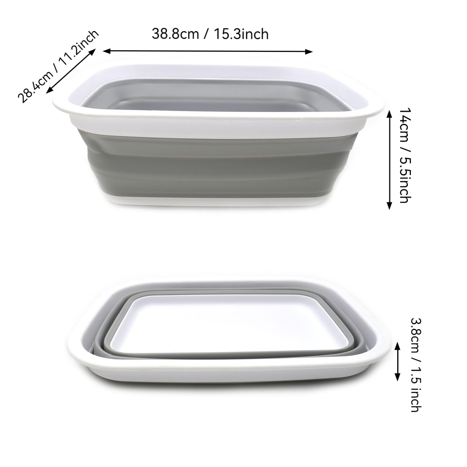 SAMMART wash basin with non-slip bottom stays steady