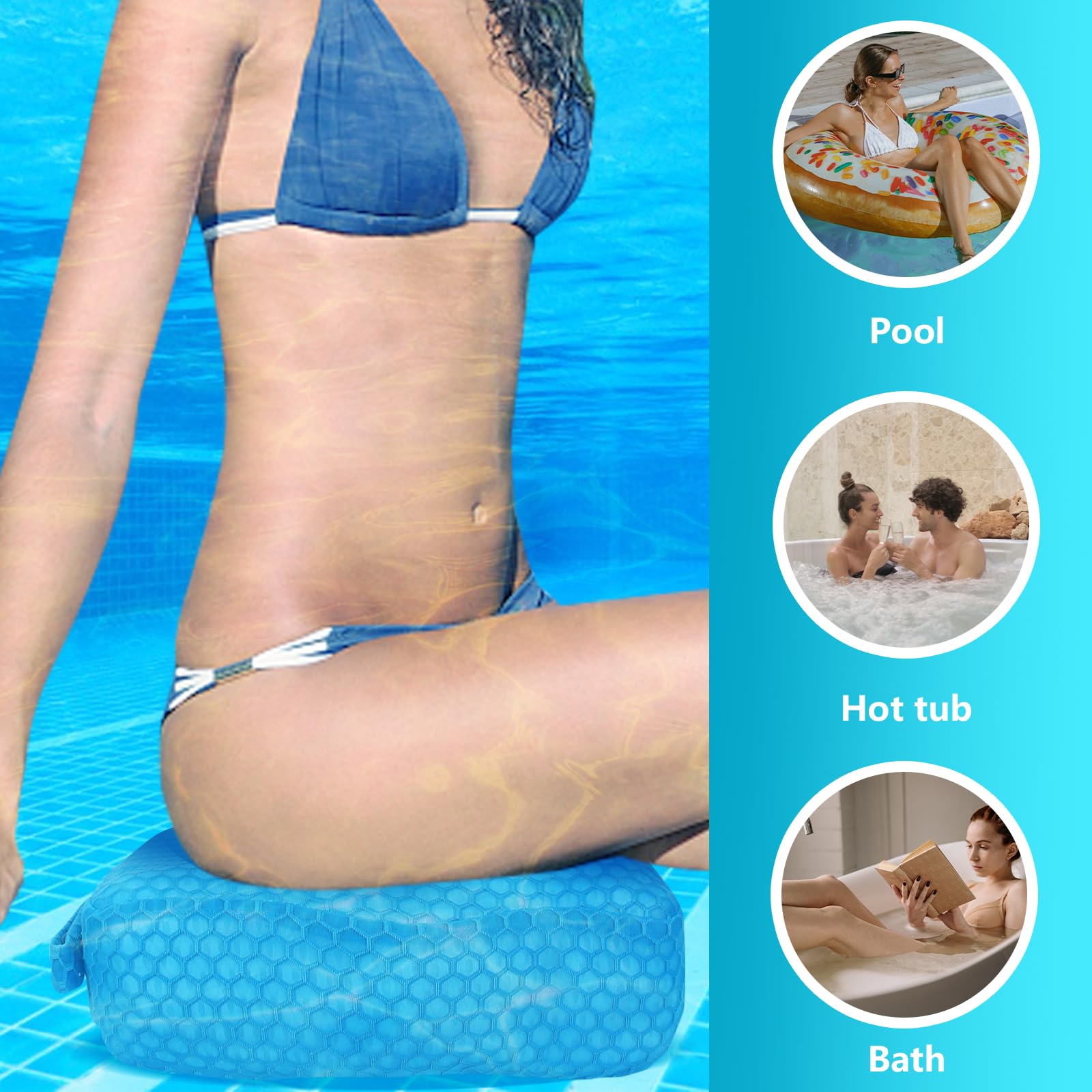 Samplife booster seat hidden zipper protects tubs and aids easy washing.