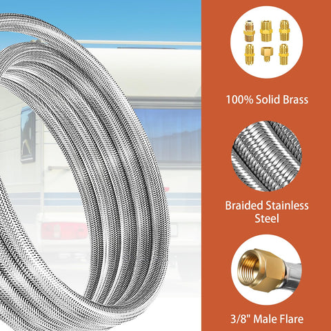 Samplife six adapter conversion couplings for flexible propane connections