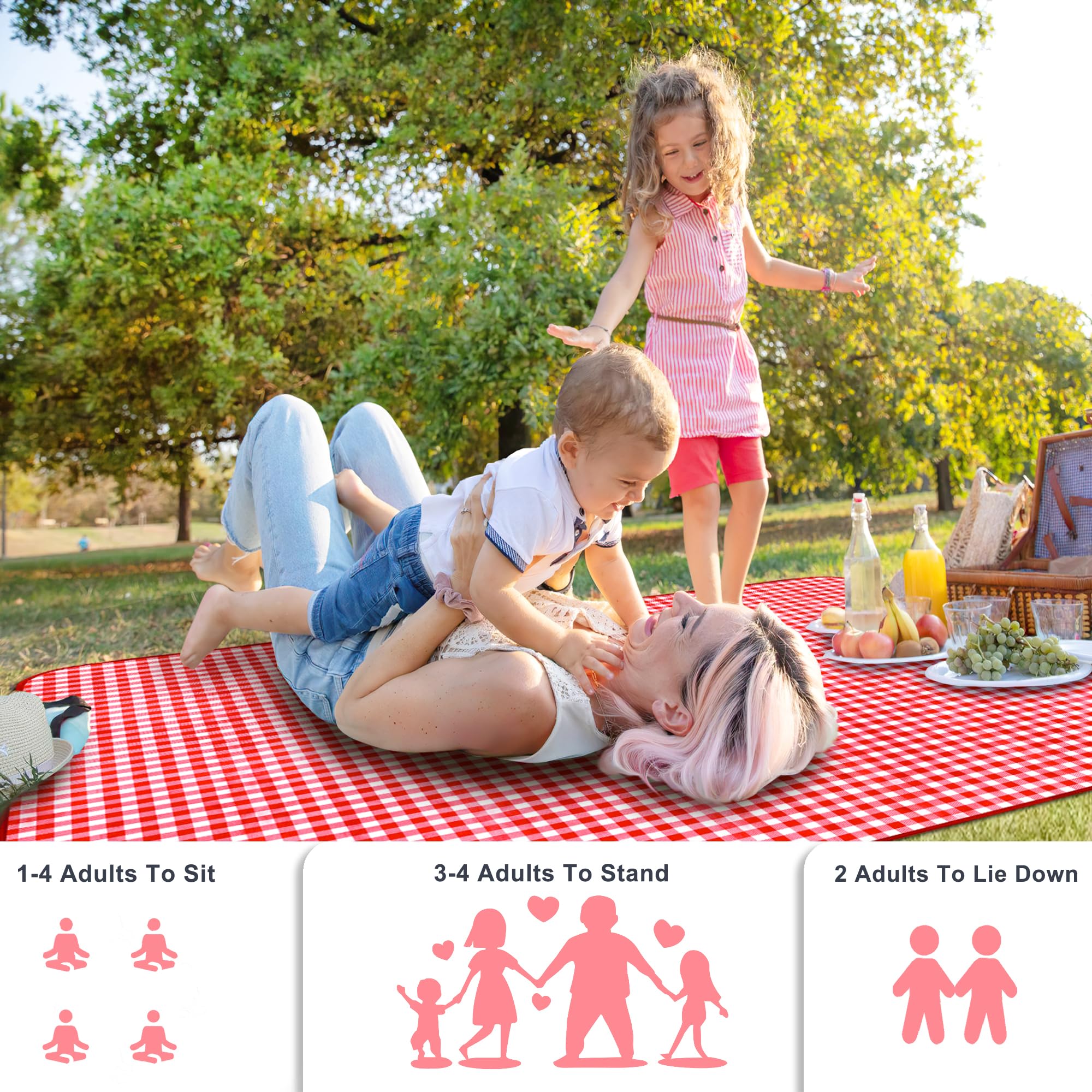 SAMSIER blanket shows waterproof and sandproof surface for beach or park