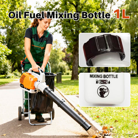 Sanbaiyi 1L mixing bottle side view highlighting portable form