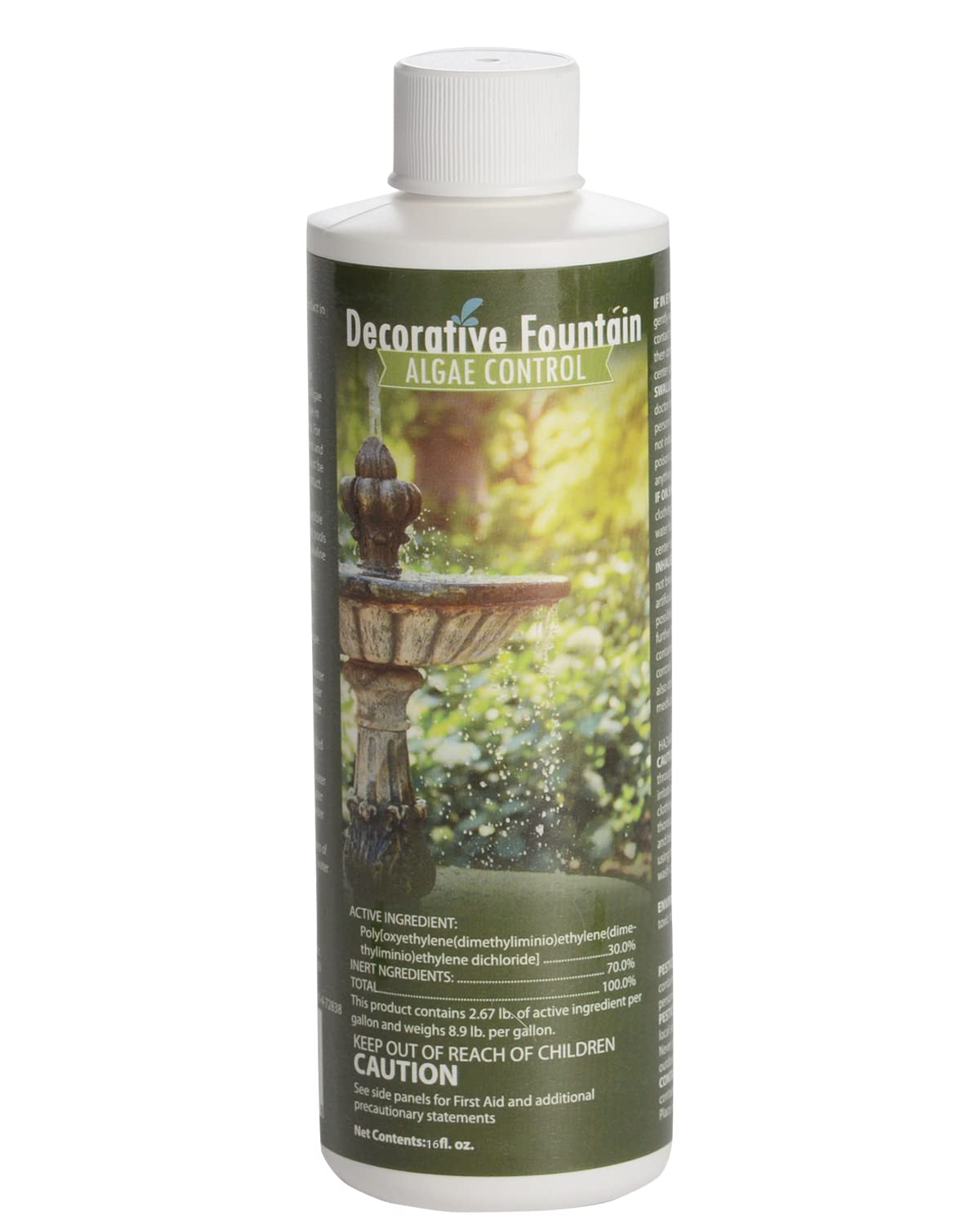 Sanco Fountain Algaecide 16oz bottle front for easy dosing.