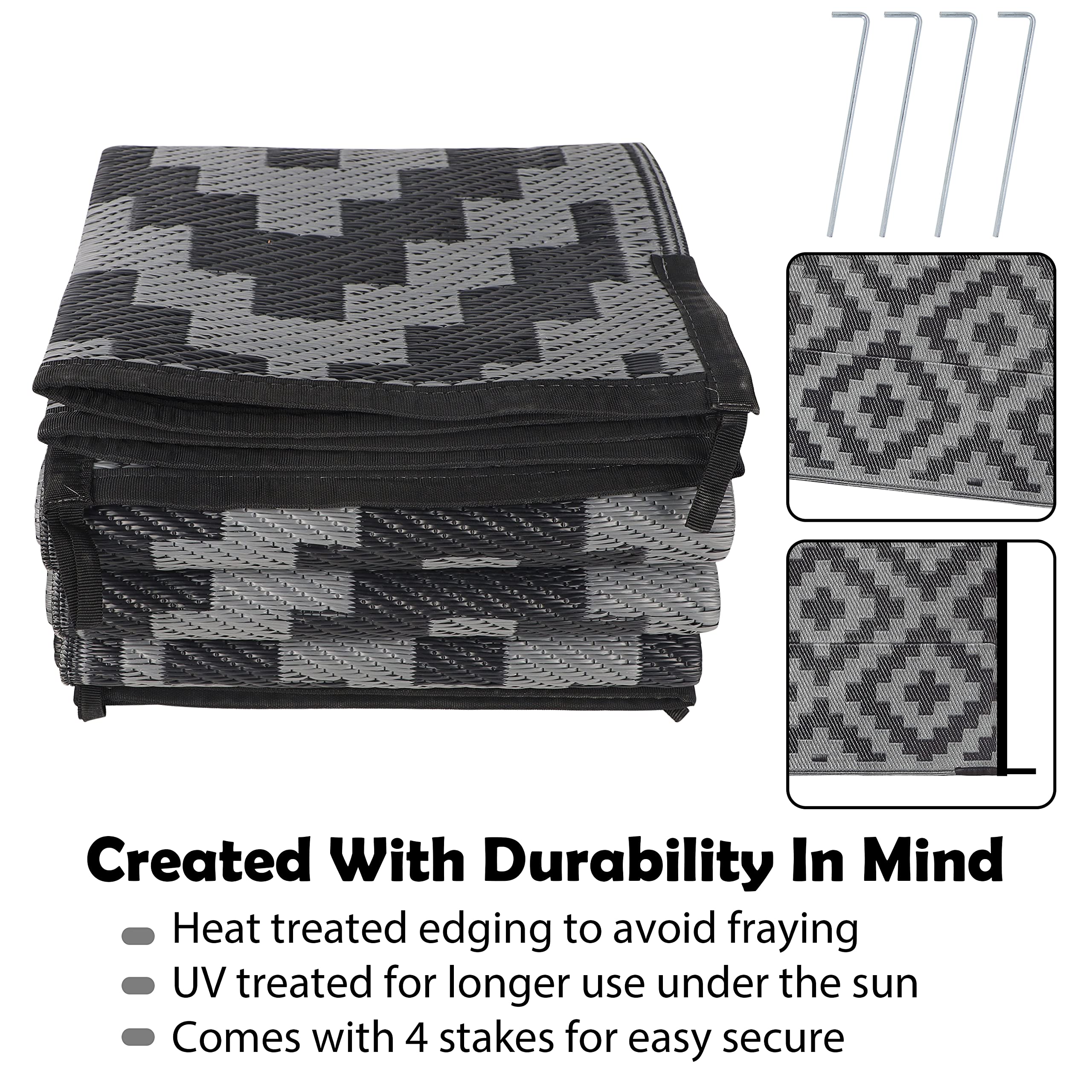 SAND MINE easy-clean outdoor rug ready to rinse away dirt