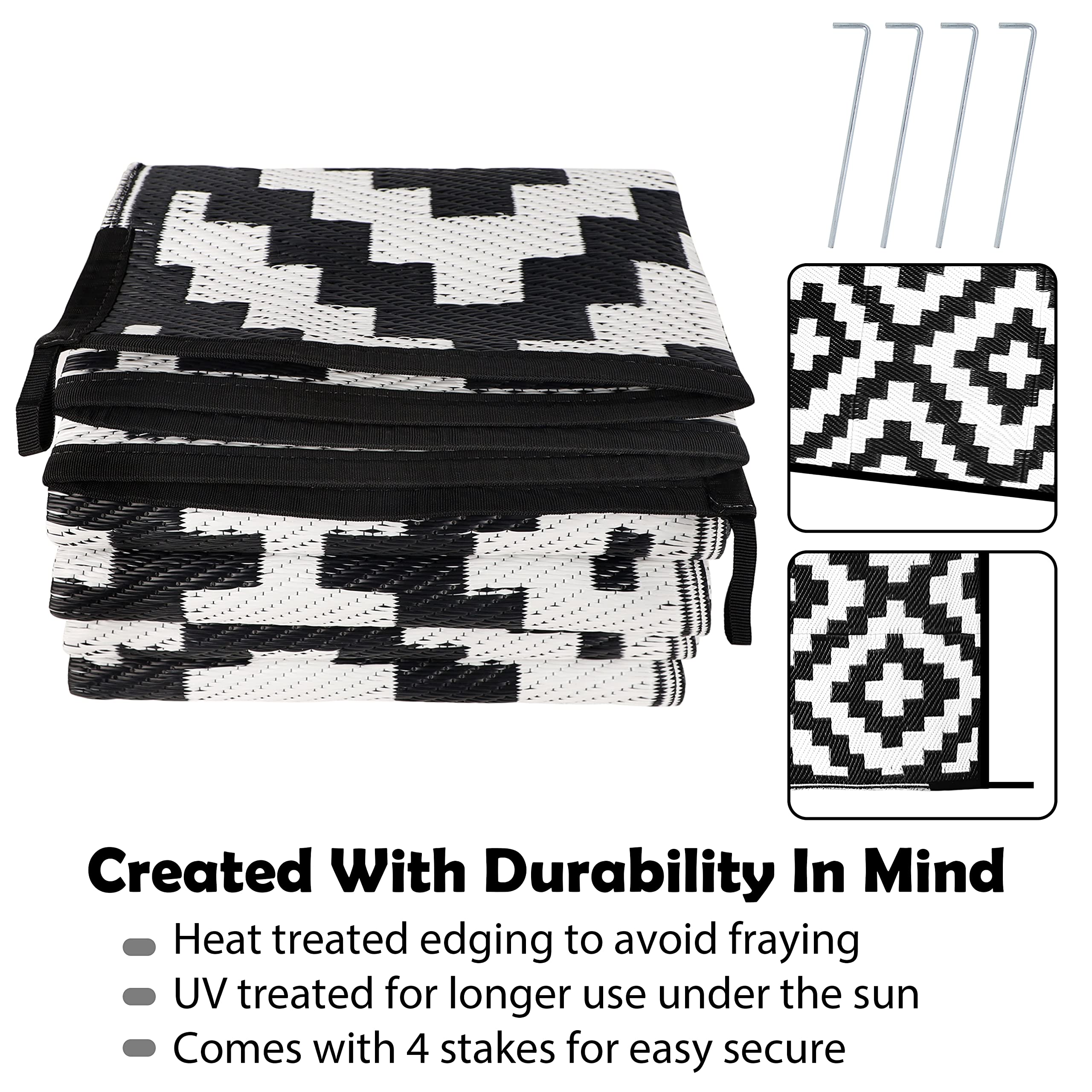 SAND MINE easy-clean outdoor rug dries quickly after outdoor use