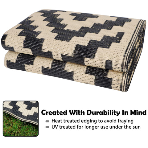 Sand MINE large outdoor rug suitable for beach or camp setups.