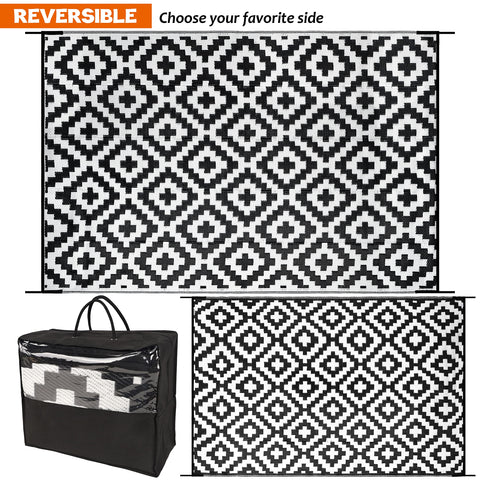 SAND MINE modern rug features clean lines for decks and beaches