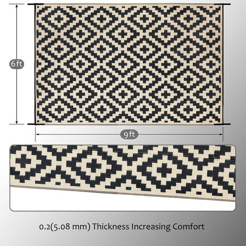 SAND MINE outdoor rug for beach and camping, durable and quick-dry.