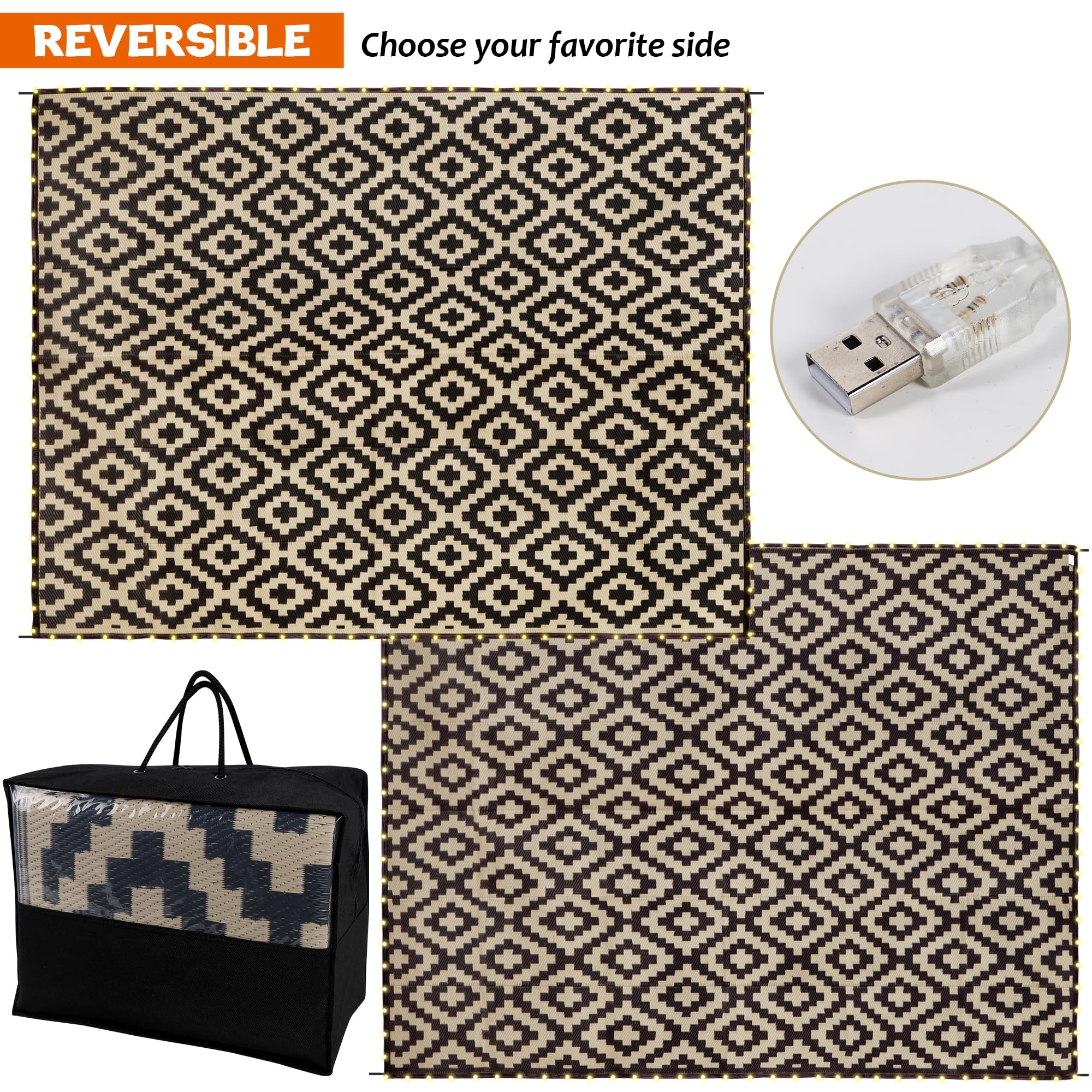 SAND MINE UV stabilized outdoor rug maintains color in sunlight