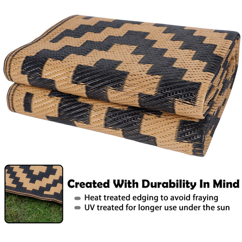 SAND MINE reversible mats shown at the beach picnic setup for easy cleanup.