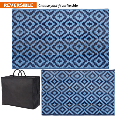 SAND MINE Reversible Mats blue beach picnic rug ideal for beaches and outdoor gatherings.