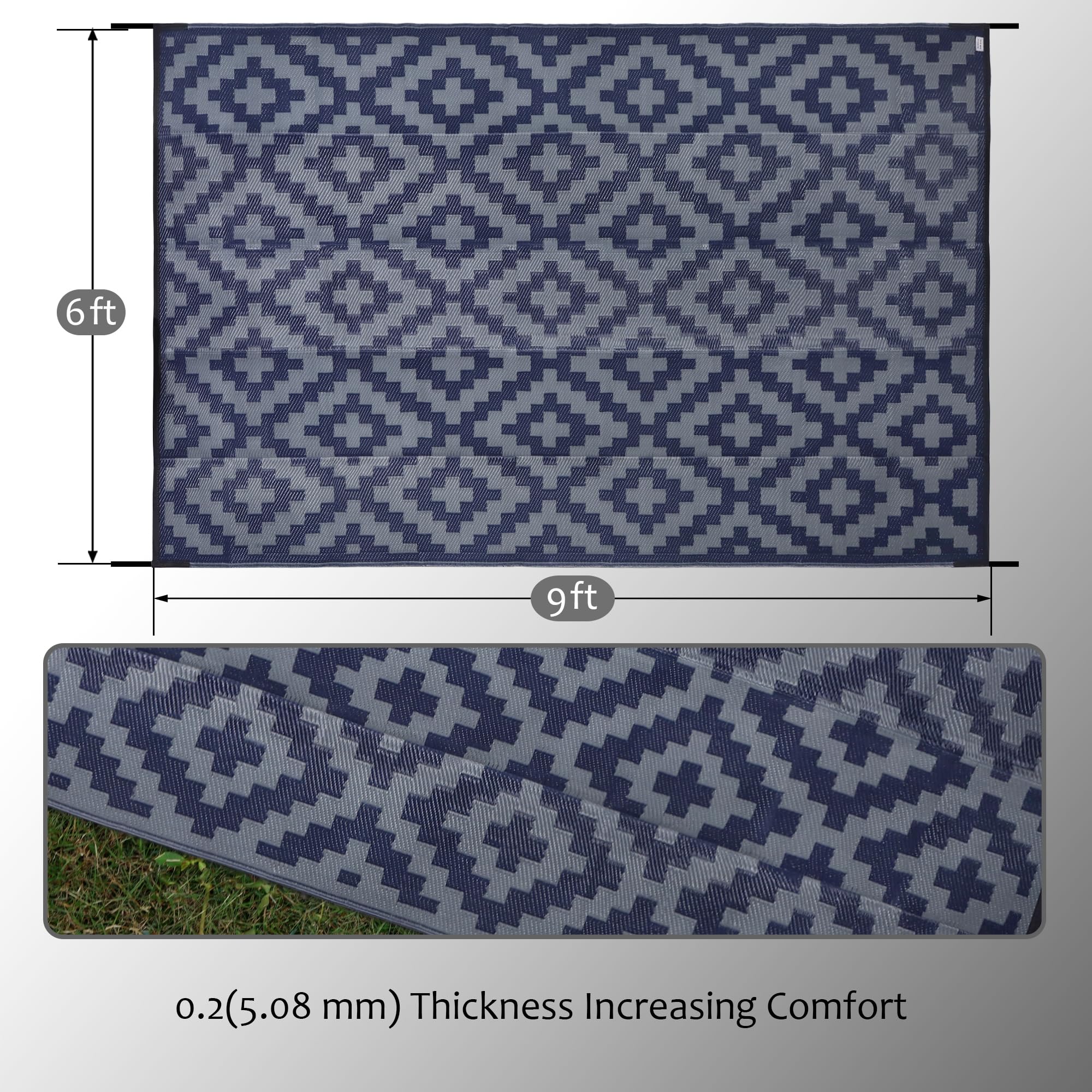 SAND MINE reversible mats folded for easy storage and travel