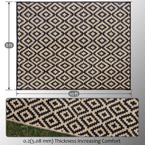 SAND MINE reversible plastic rug roll-out design ideal for decks