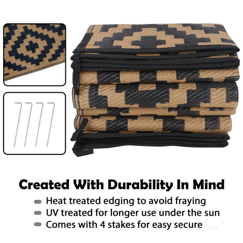 SAND MINE RV camping mat folds compactly for storage and trips