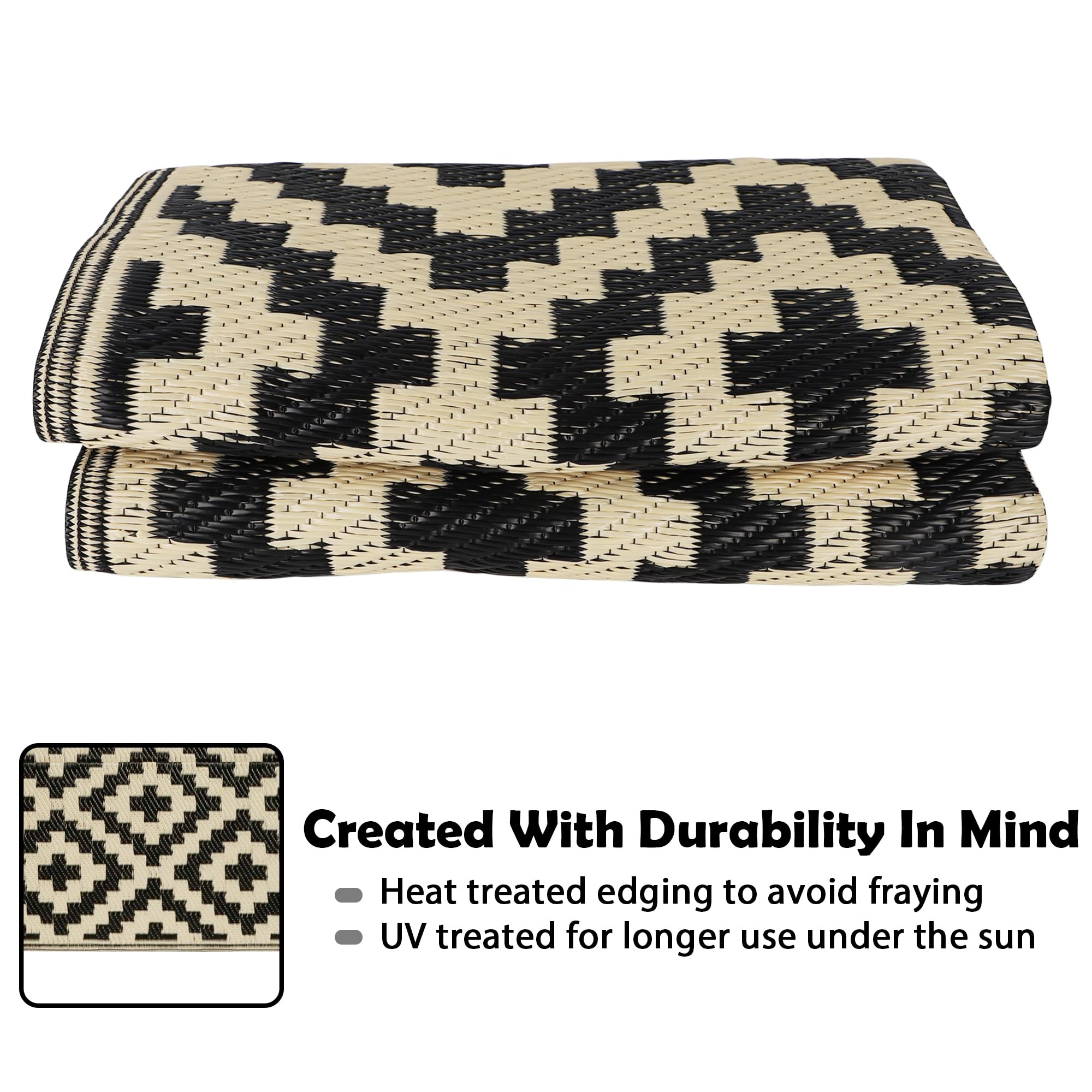 SAND MINE UV-stabilized outdoor rug protects colors in bright sun