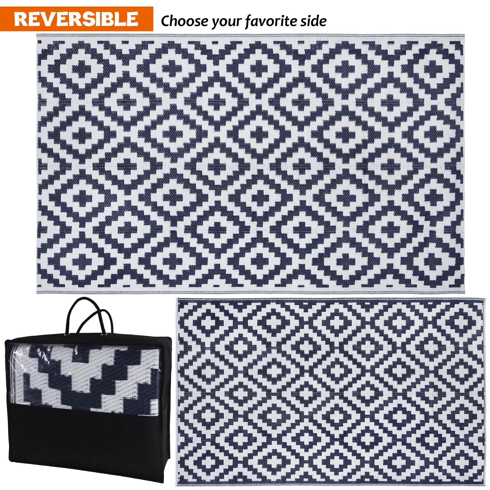 SAND MINE UV-stabilized outdoor rug protecting deck surfaces