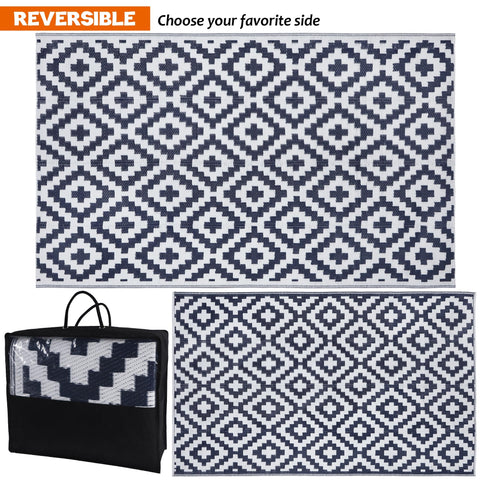 SAND MINE UV-stabilized outdoor rug protecting deck surfaces
