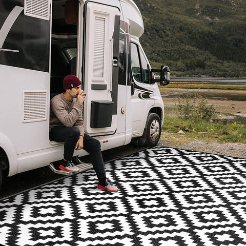 SAND MINE versatile rug for patios, RVs, beaches, and camping