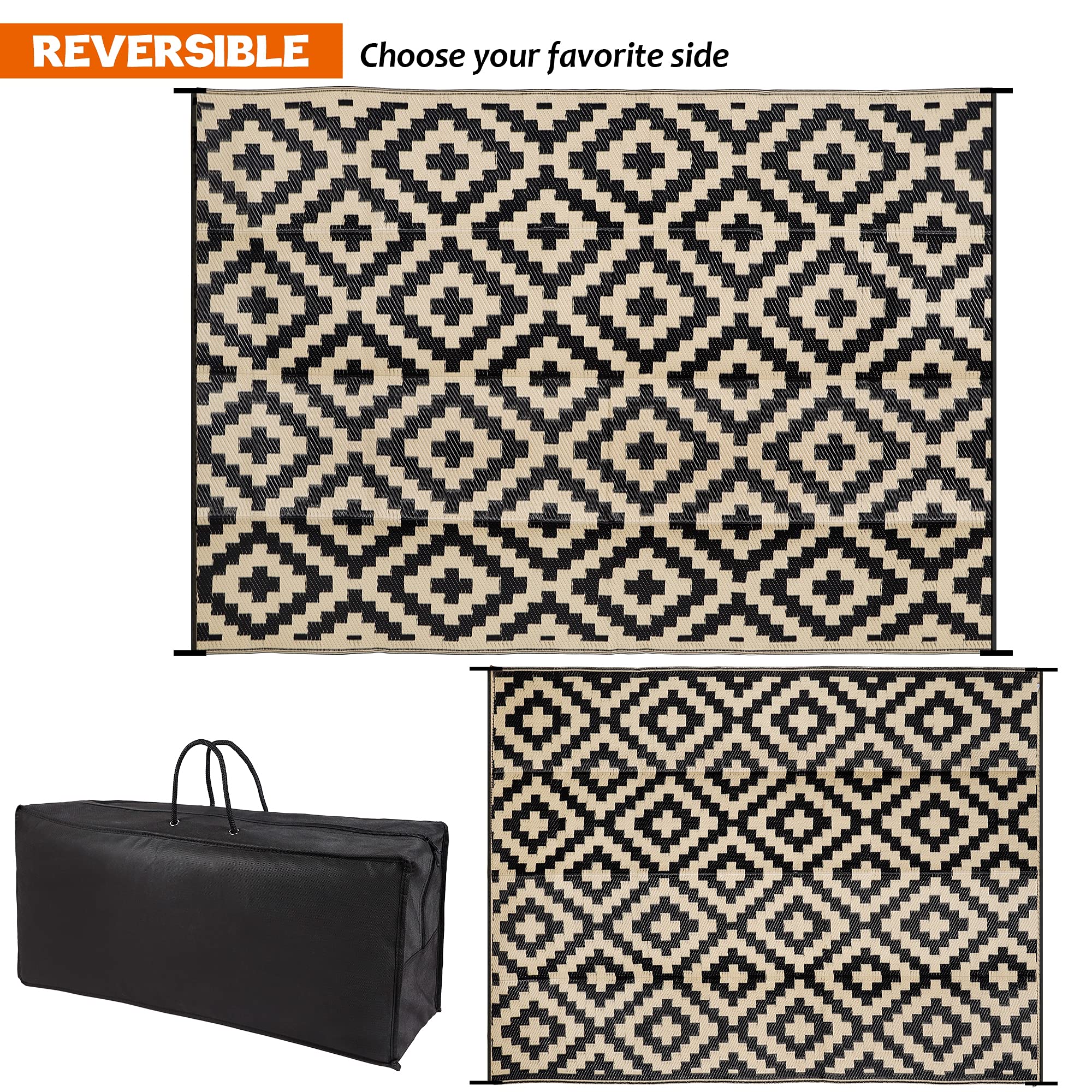 SAND MINE outdoor rug with UV stabilization to reduce fading under sun exposure