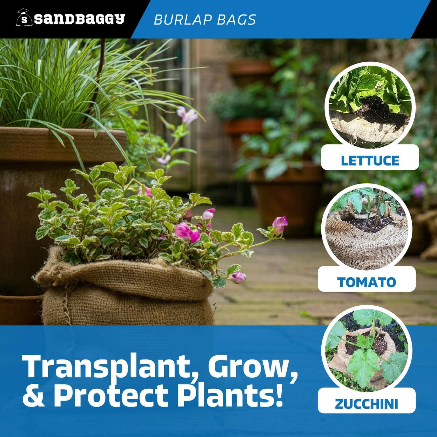 Sandbaggy biodegradable burlap bag, eco-friendly material