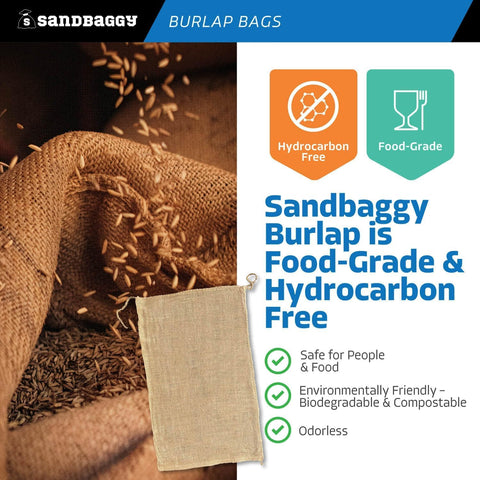 Sandbaggy burlap bag pack of 10, ready for garden tasks