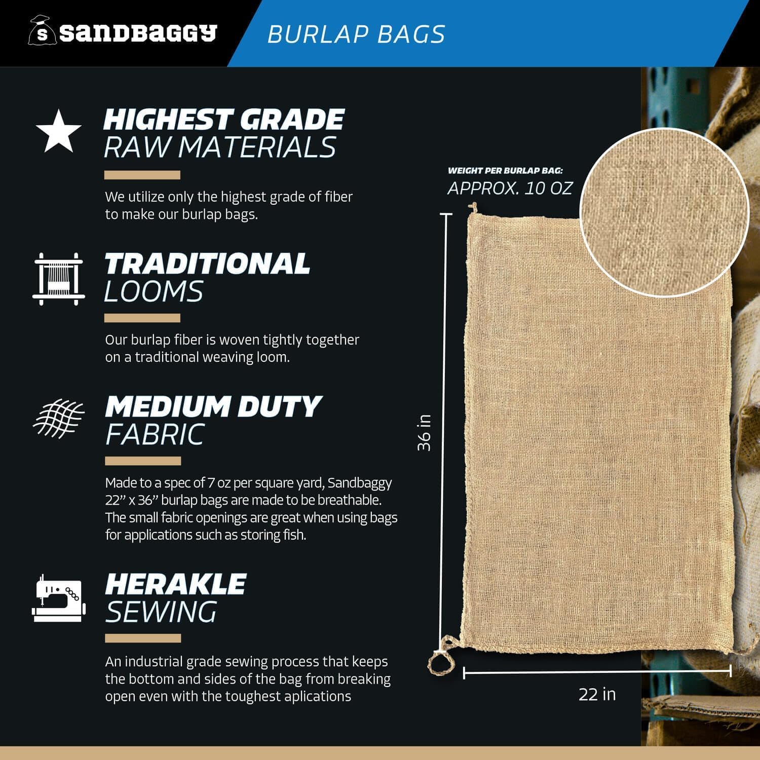 Sandbaggy burlap bag protecting plants from winter weather