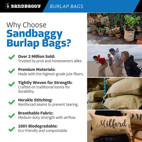 Sandbaggy storage bag included with the pack for neat keeping.