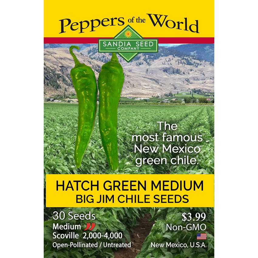 Sandia Seed Hatch Green Big Jim seeds pack for easy home gardening