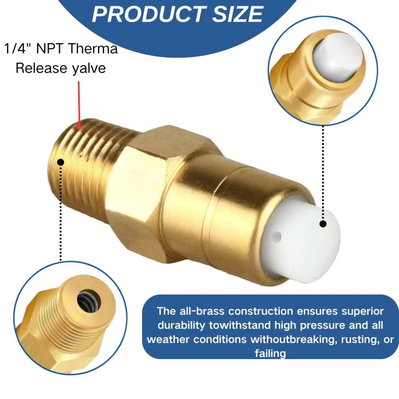 Sanfay 2-pack brass relief valves for pressure washers.