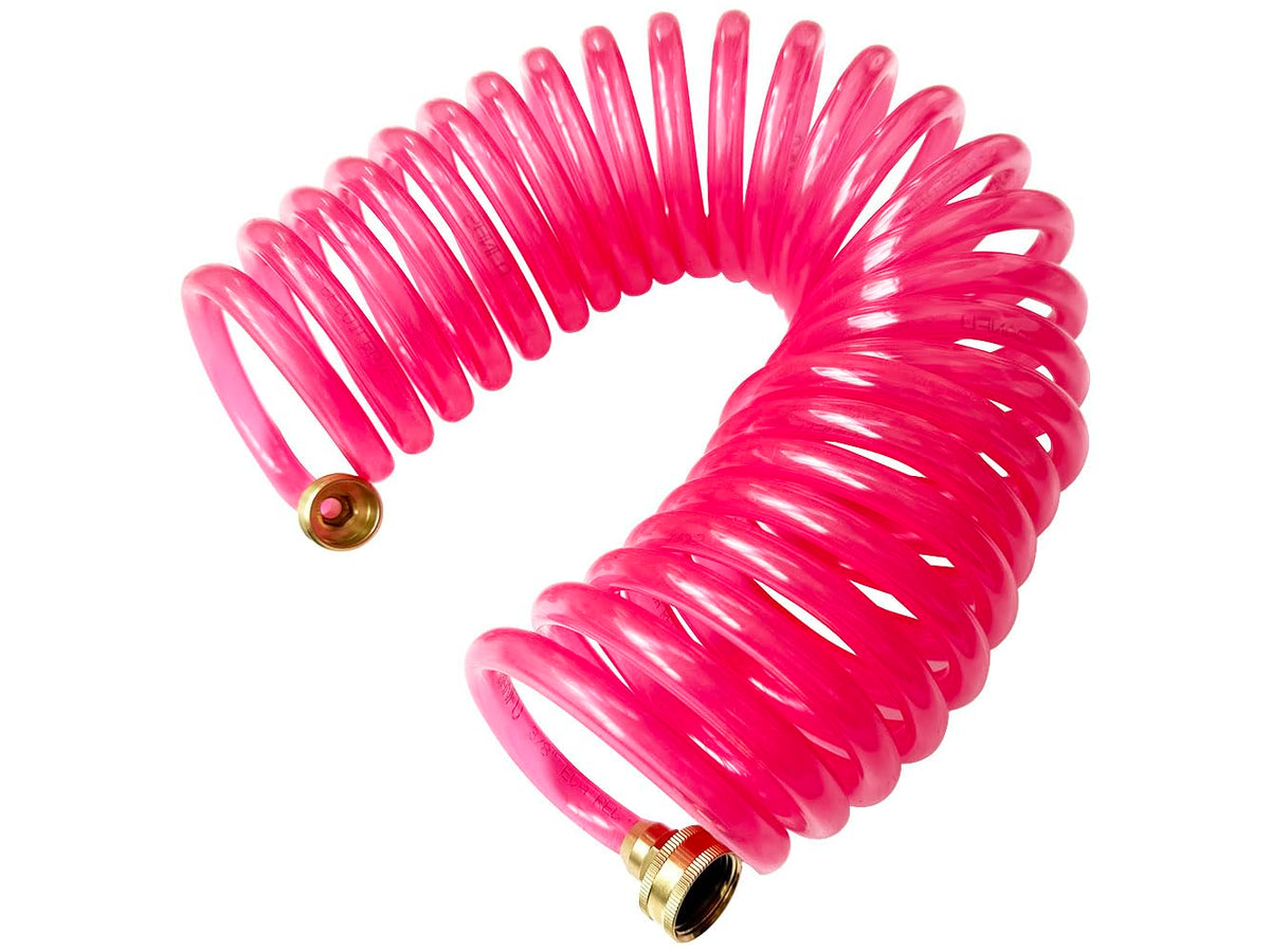 SANFU EVA Recoil Hose retracted for easy storage and quick setup