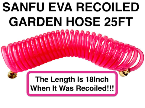 SANFU EVA Recoil Hose with brass fittings for reliable outdoor connections
