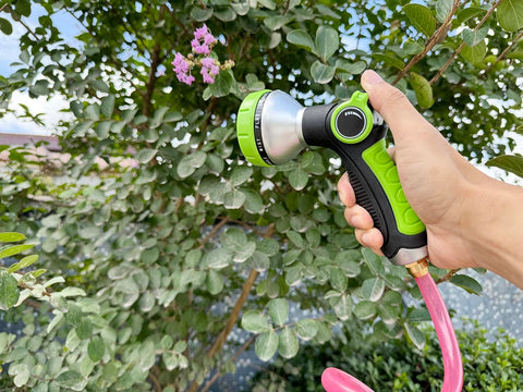 SANFU EVA Recoil Hose retracts for compact storage after outdoor tasks