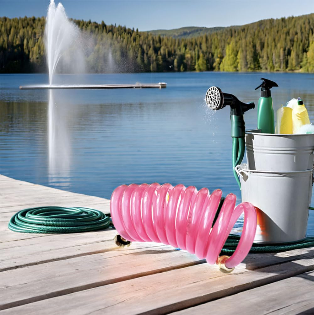 SANFU EVA hose handles minus 10 to 140 Fahrenheit for outdoor use.