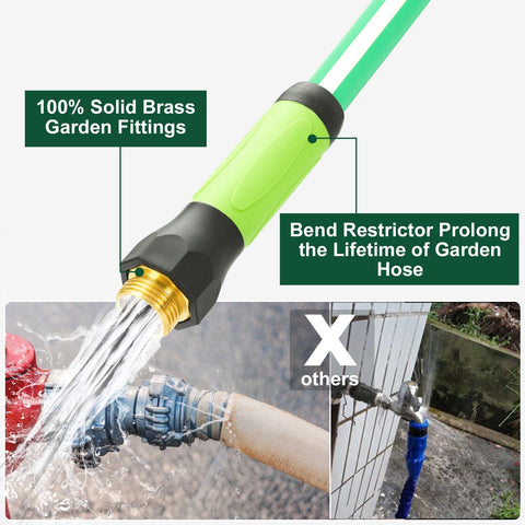 SANFU nickel-plated brass fittings keep leaks at bay during watering tasks.