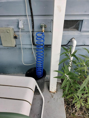 SANFU PU Recoil lightweight hose ideal for portable cleaning tasks.