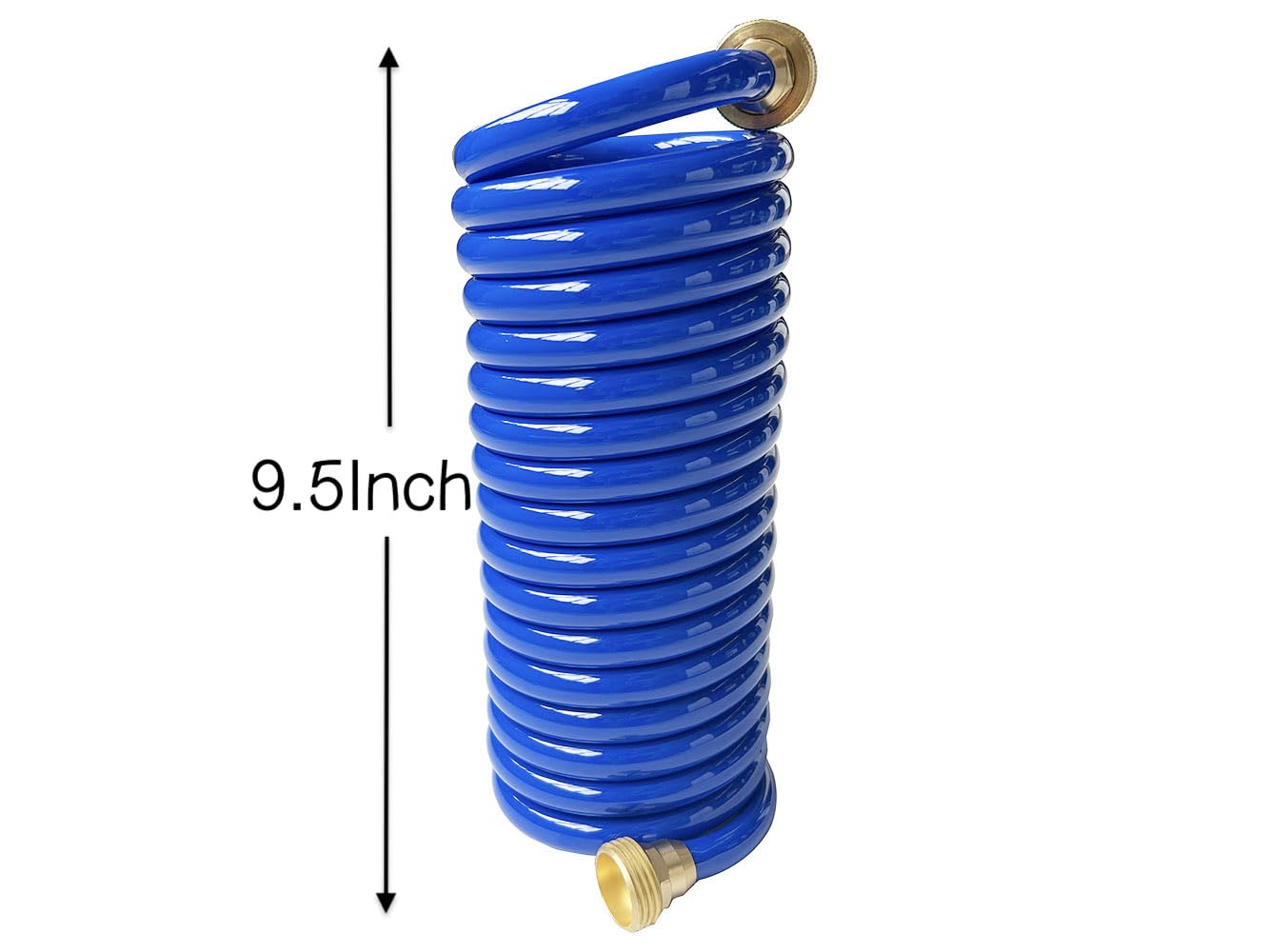 SANFU PU recoil hose ready for boat use with 3/4-inch brass fittings