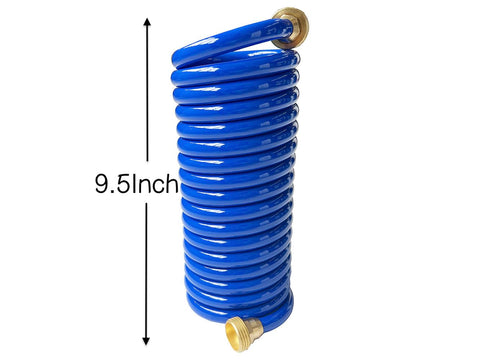 SANFU PU recoil hose ready for boat use with 3/4-inch brass fittings
