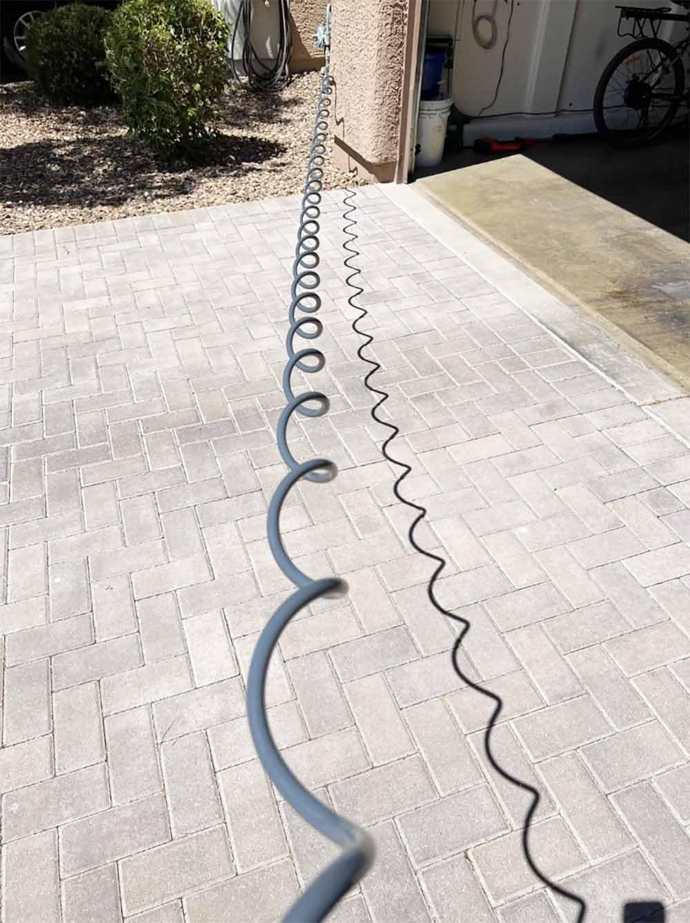 SANFU PU Recoil hose corrosion resistant connectors for long lasting performance.