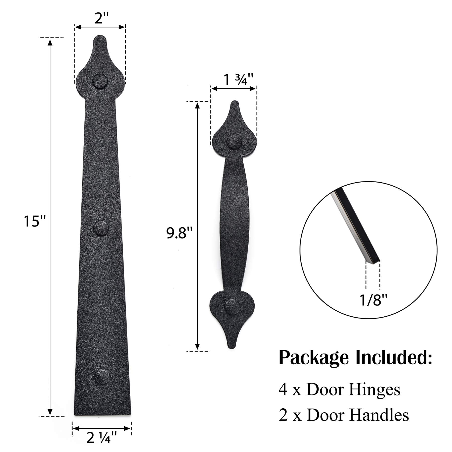 SANKINS carriage accents in black upgrade exterior aesthetics on steel doors.