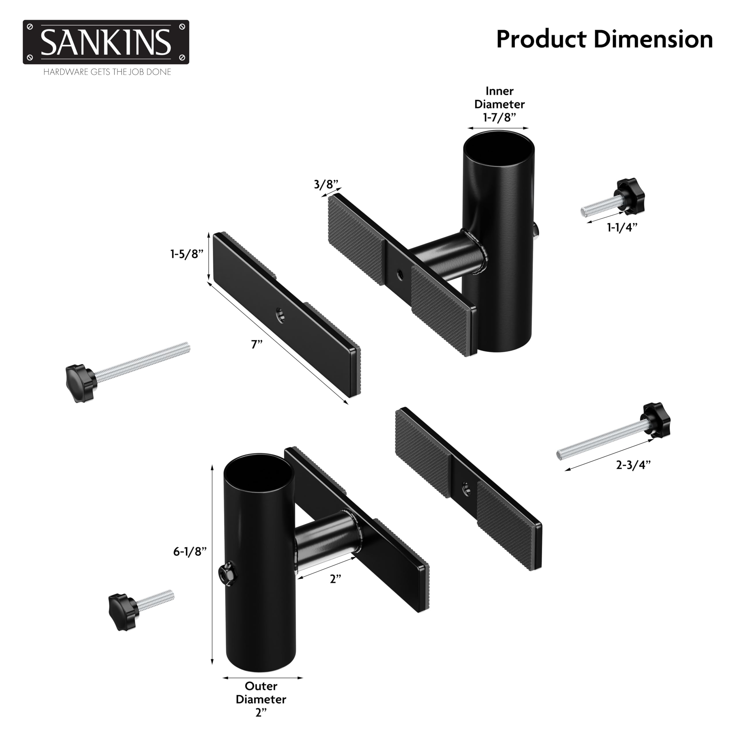 SANKINS deck umbrella base stainless steel provides durable rust-proof shade