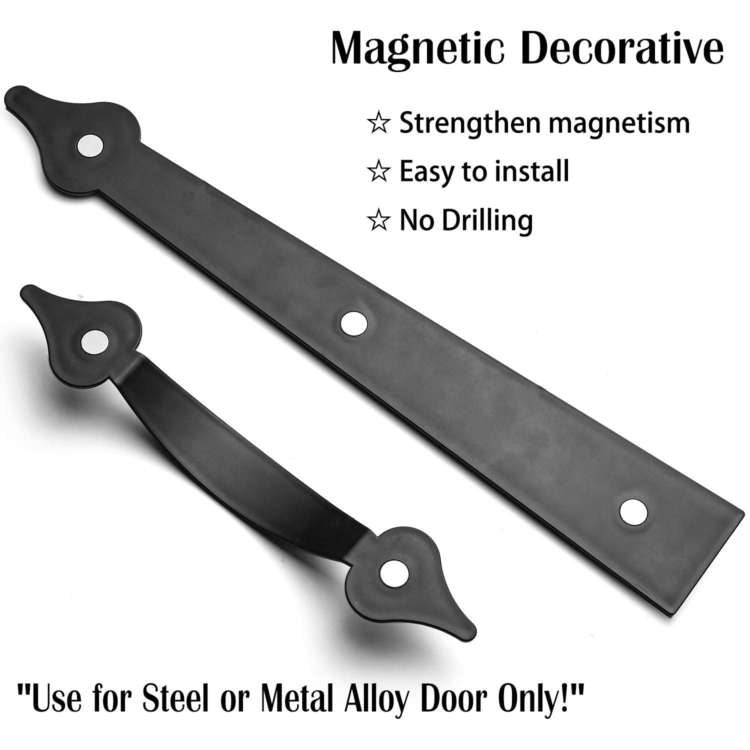 SANKINS decorative hinges close-up shows reinforced ABS and magnet back.