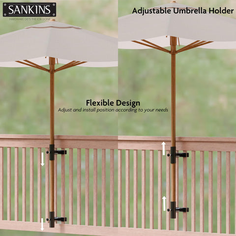 SANKINS rubber pads increase stability and protect railing during use